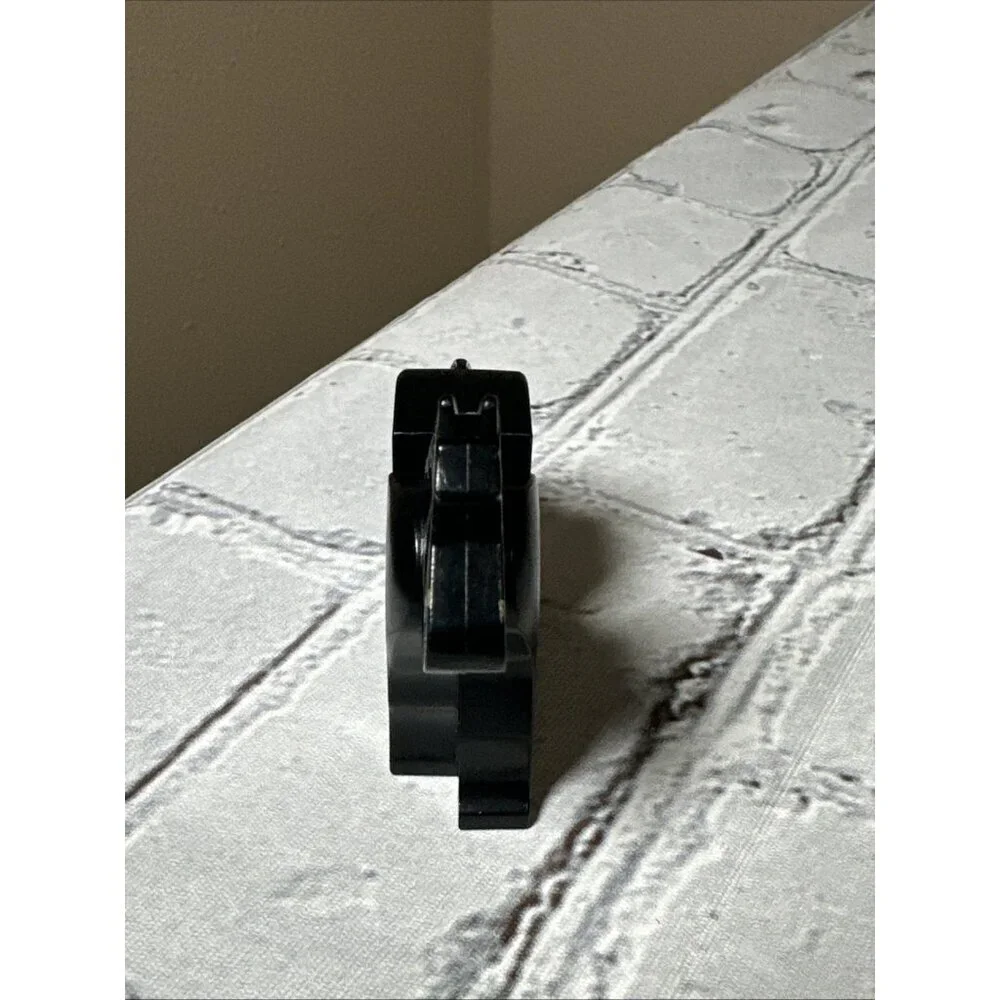 Lego Mini Figure Black Horse Moveable Head Brown Bridle Pattern Replacement